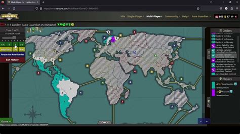 risk online warzone|Winning in Warzone Risk Online 1v1 Ladder: Aura Guardian vs.